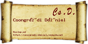 Csongrádi Dániel névjegykártya