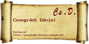 Csongrádi Dániel névjegykártya